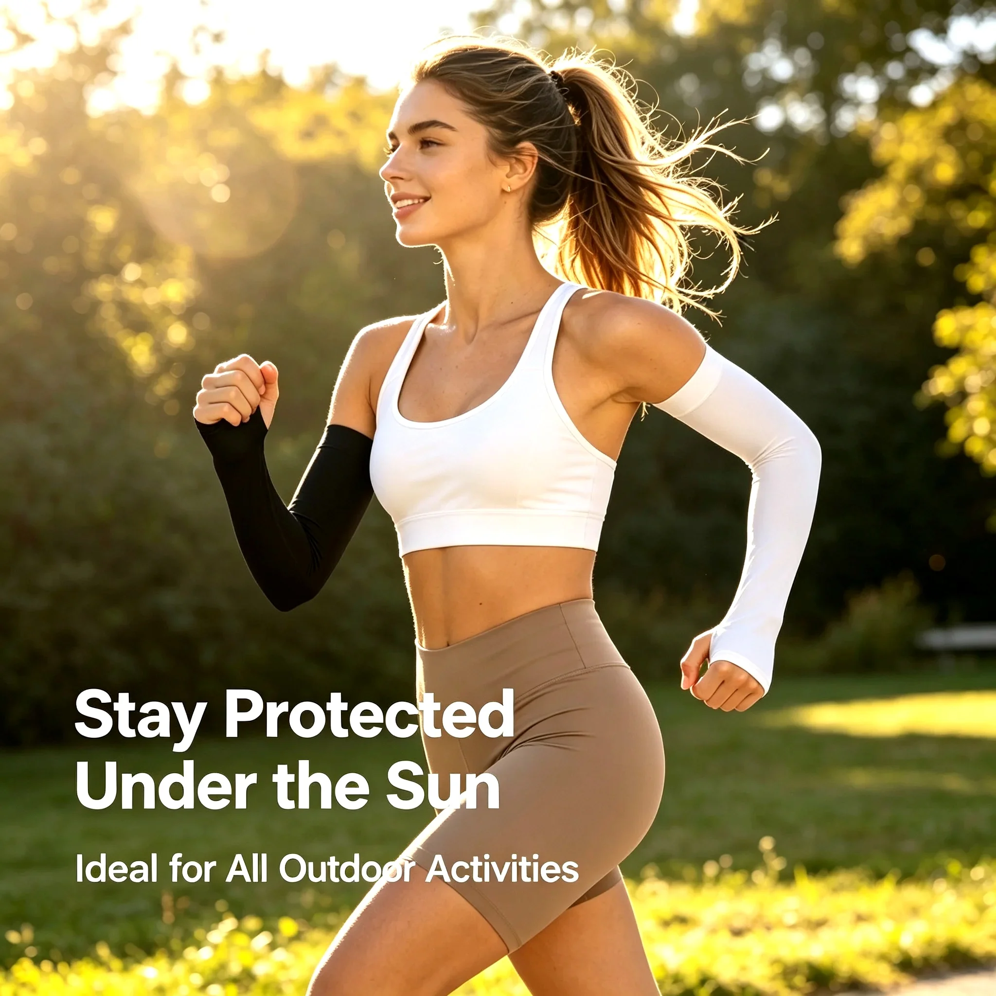 

Cooling Ice Sun Sleeves for Arm Breathable UV Protection Arm Sleeves High Elastic Quick Dry Summer Outdoor