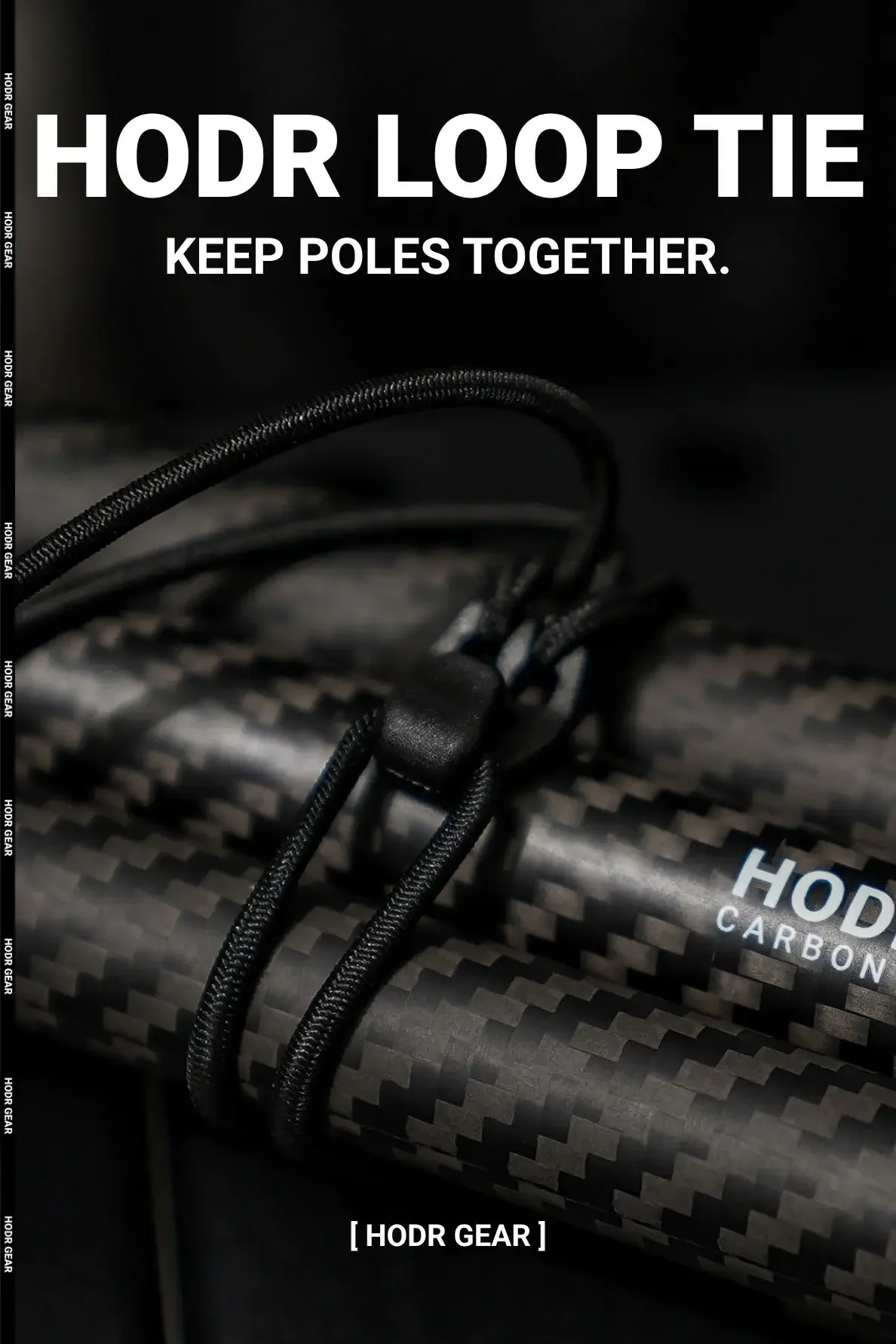 [HODRGEAR] Schlaufenbinder 2er-Pack Ultraleichte Elastische Ausrüstungsbinden 10g Set Nifco Hardware Wiederverwendbar für Zeltstangen, Planenstangen, Schlanke Camping- und Wanderstangen – Detail 1