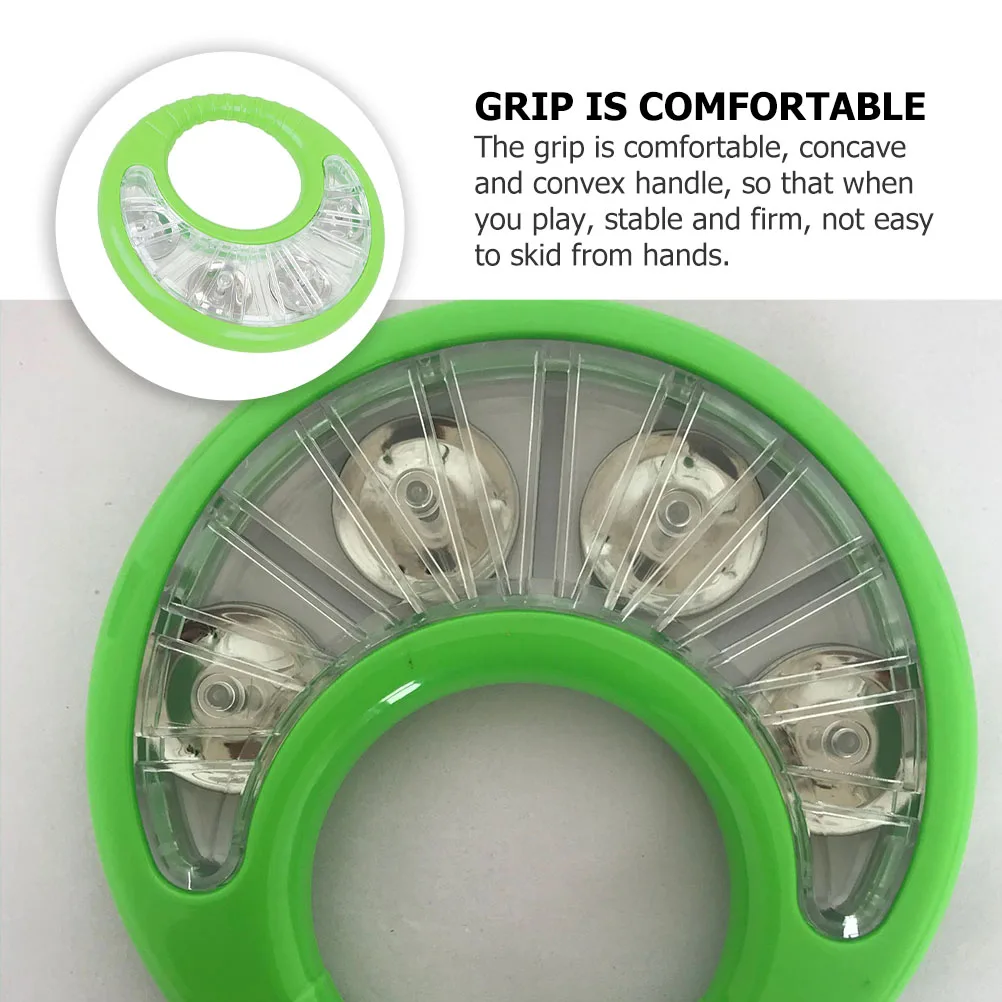 

Creative Plastic Hand Drum Musical Hand Bell Plaything Rhythm Percussion Durable Aluminum Alloy Corrosion