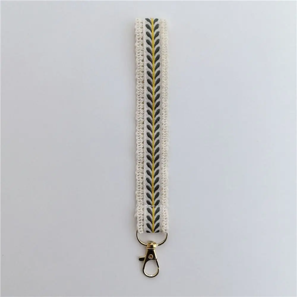 Милый анти-потерянный кружевной ремешок на запястье, красочный тканевый брелок с цветком, кулон, изысканный брелок, ремешок в этническом стиле, аксессуары для сумки