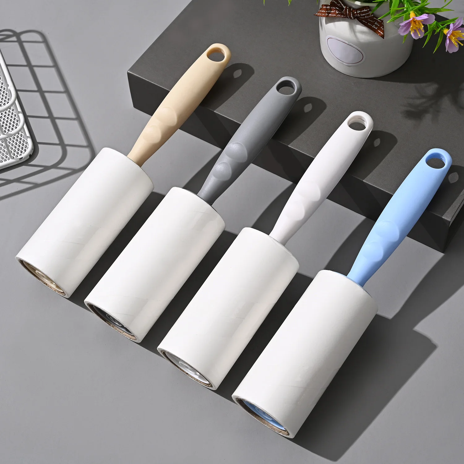 Replaceable Roll Brush Cleaning Accessory Lint Roller With Refills Sticky Remover Pet Dog Hair Clothes Sofa Dust Clean Remover
