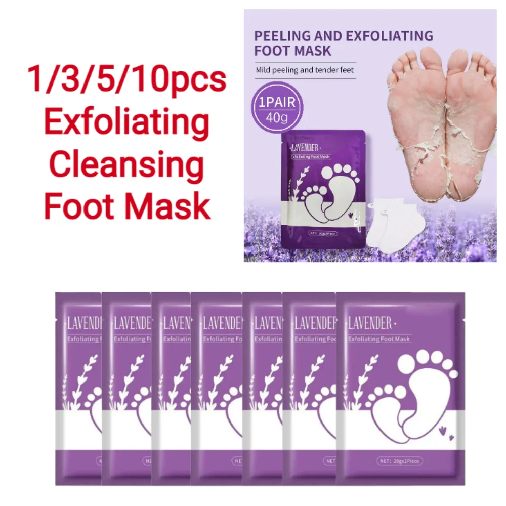 1/3/5/10pc Exfoliating Foot Mask Lavender oil Moisturizing Remove Dead Skin Calluses Heel Crack Repair Foot Mask Nursing product