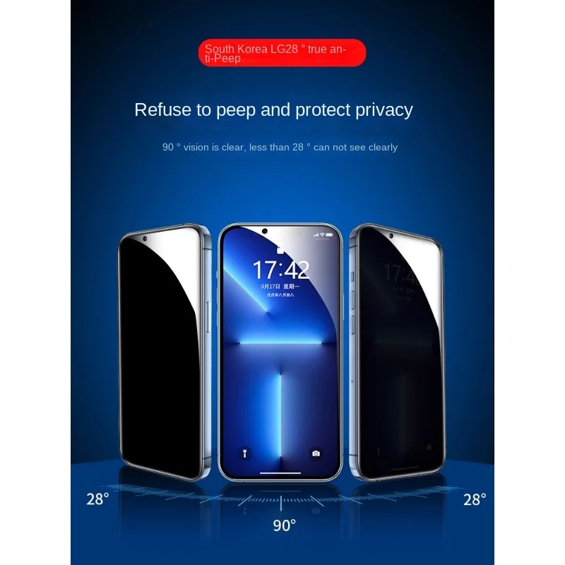 Applicable to Apple 13 anti-privacy film 11promax12pro tempered X water condensation film XR mobile phone mini3 anti-privacy