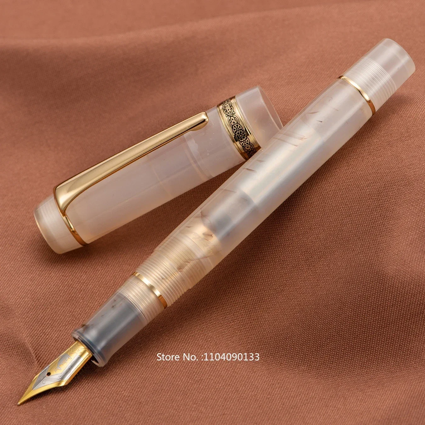 

Kaigelu 316A Acrylic Fountain Pen Beautiful Transparent Brown Patterns Iridium EF/F/M Nib Pen Writing Office Business Ink Pen