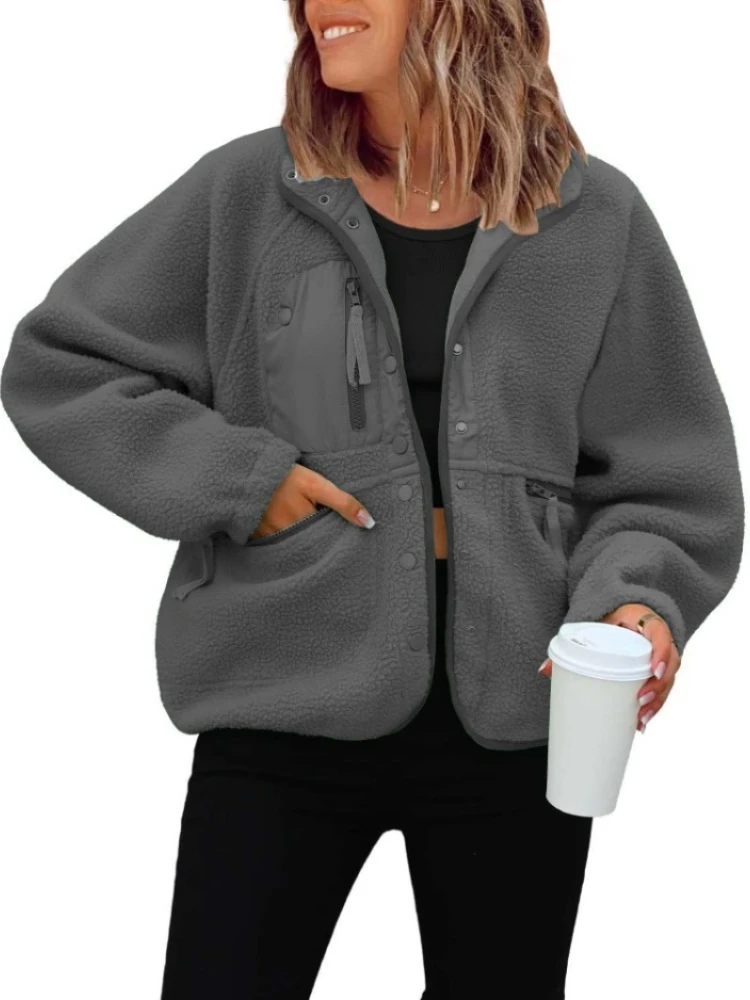 신상 여성용 단색 캐주얼 레트로 재킷 봄 가을 루즈핏 긴팔 버튼 여성 스포츠 재킷 코트 의류 상의