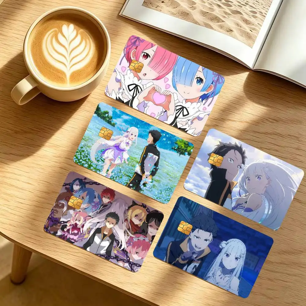Re ZERO Starting Life in Another Emilia Credit Debit Card Sticker Sticker Decoration Waterproof Small Chip Card Skin Sticker