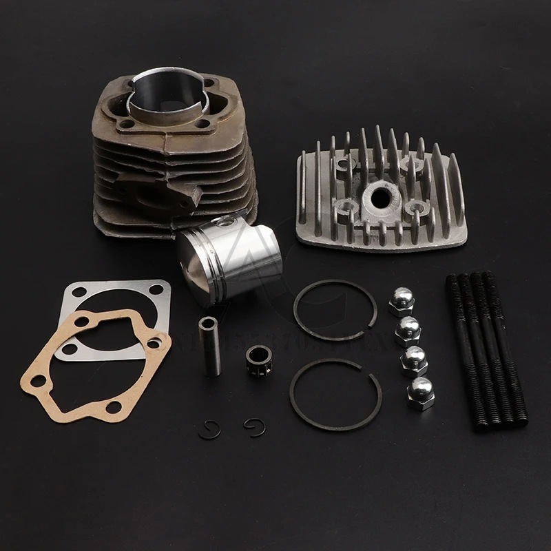 47mm Cylinder Head Set & Piston Kit Ring Fit 80CC Motorized Bicycle Bike Engine Parts Cylinder+ Cylinder Head+ Piston Kit