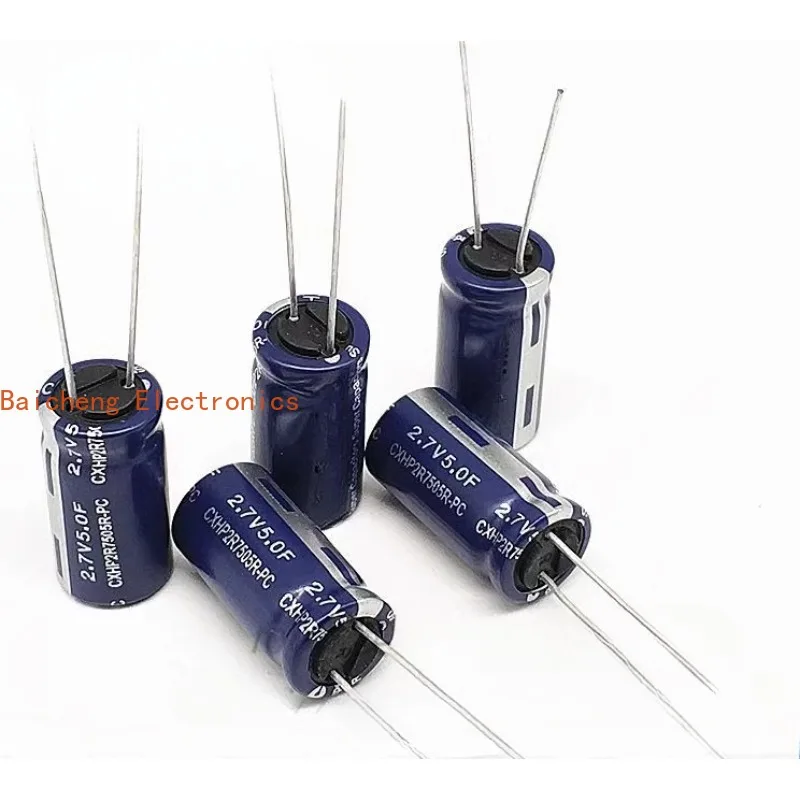 

10PCS Supercapacitors 2.7V5F Farad Capacitors 2.7V5.0F Winding Type 5F2.7V 2.5V5F 10 * 20