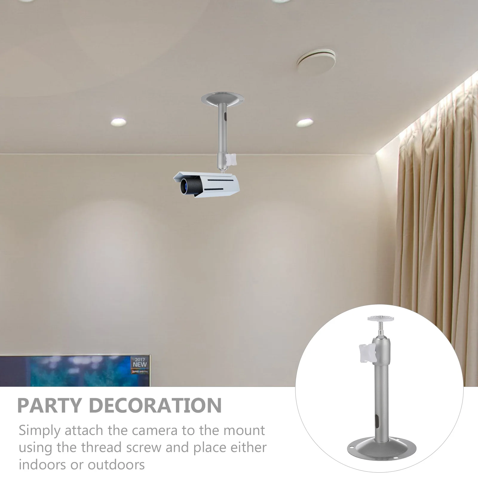 

2pcs Brackets Wall Mount Adjustable Security Camera Holder 360° Swivel 90° Tilt Sturdy Aluminum Alloy Cctv Bracket Wall-Mounted