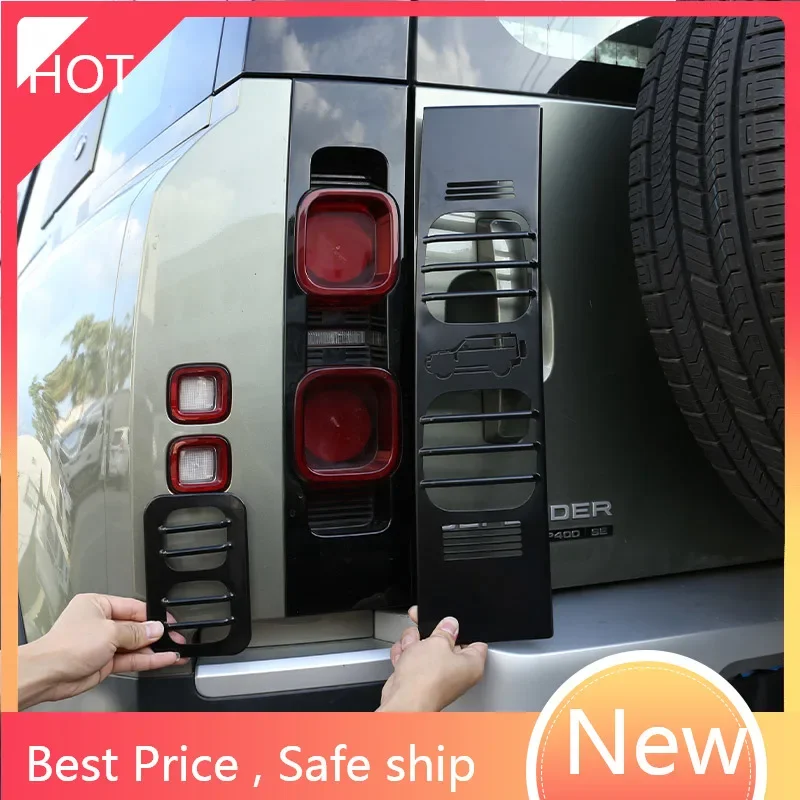 For Land Rover Defender 110 2020-2021 Car Rear Brake Light Wide Indicator Light Metal Protective Net Cover Car Accessories