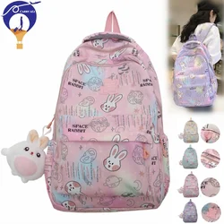 Cutie Graffiti Schult asche, Cartoon-Reise rucksack mit großer Kapazität, atmungsaktive und wasserdichte Tasche, koreanische beliebte Laptop tasche