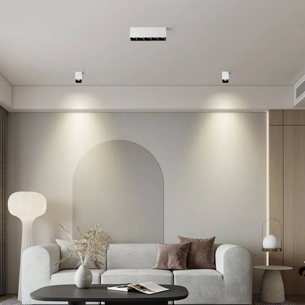 Square LED Downlights Anti-glare Ceiling light COB Spotlight 5W10W14W20W30W 1-5 head Grid line lights 85-265V Interior lighting
