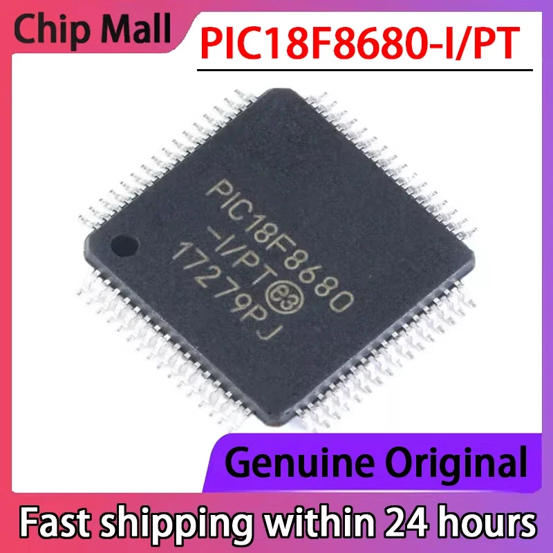 

2PCS Original PIC18F8680-I/PT PIC18F8680 TQFP80 Embedded Microcontroller