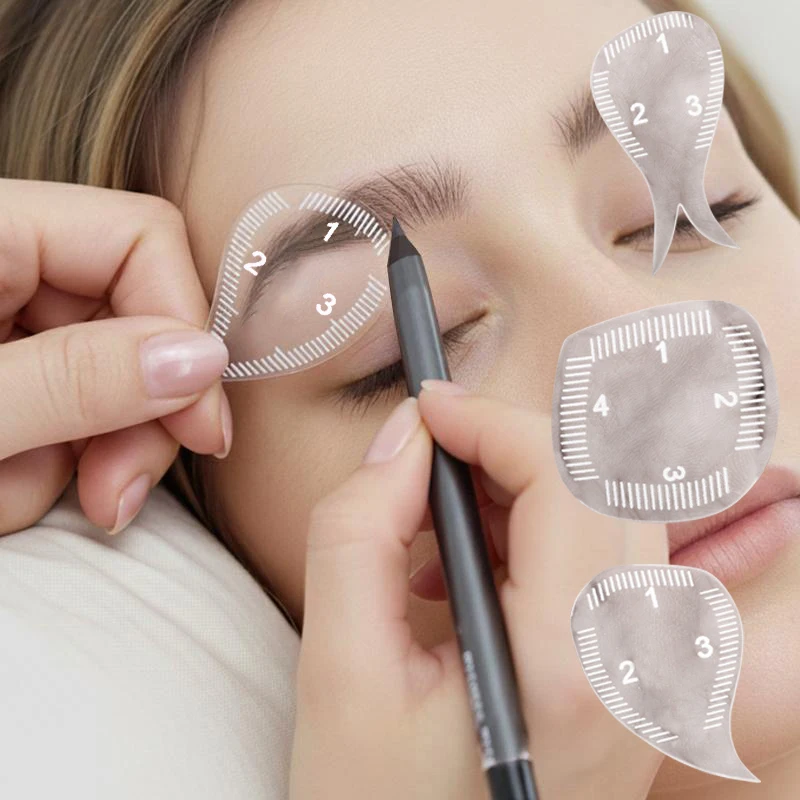 Linijka do mapowania brwi 1/2 szt. Linijka do modelowania brwi Szybkie rysowanie w 1 minutę Łatwe narzędzie do projektowania brwi Szablony do microbladingu i makijażu permanentnego