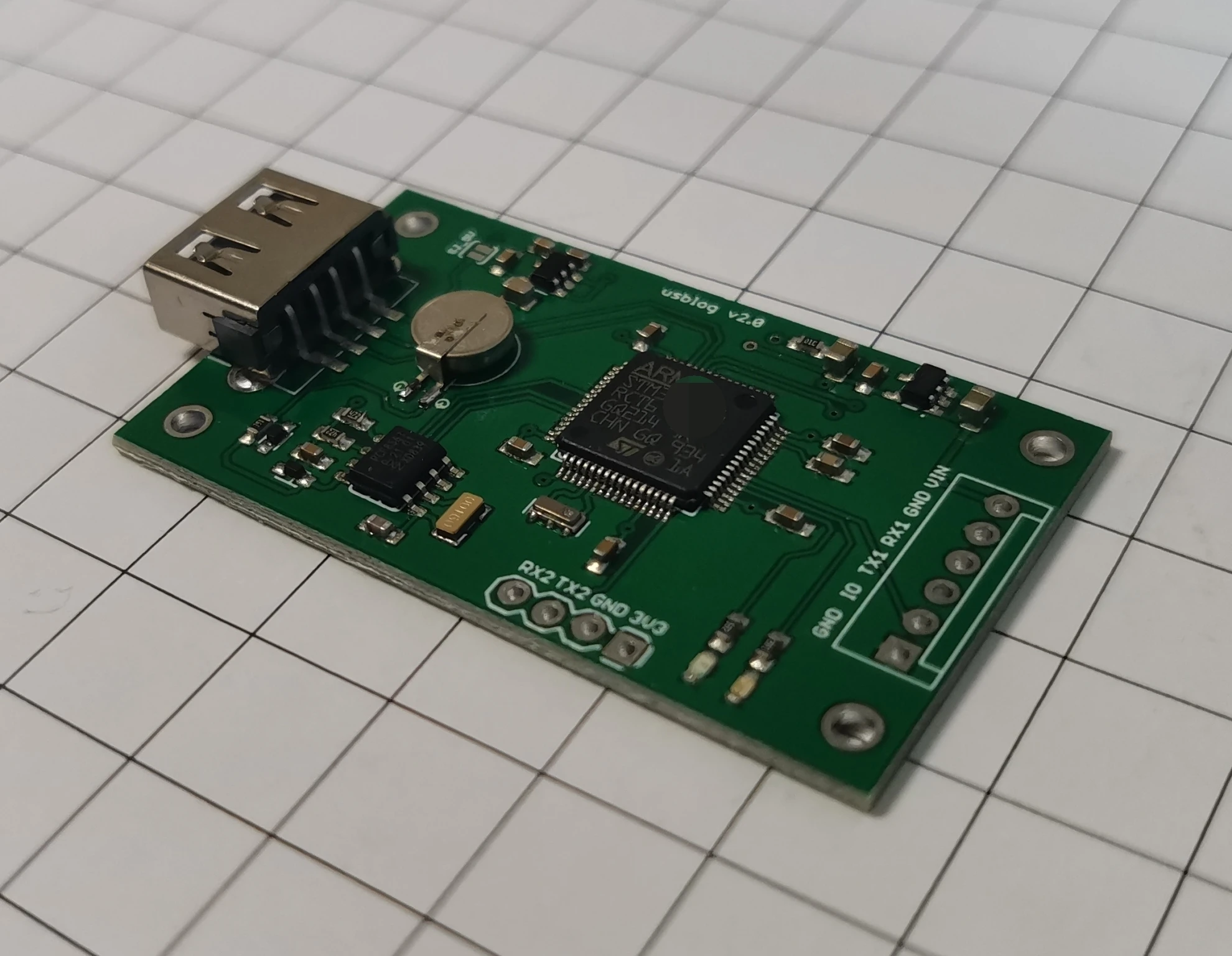 RS232 TTL USB Flash Drive Serial Port Data Logger with Dual Serial Ports and Timestamps