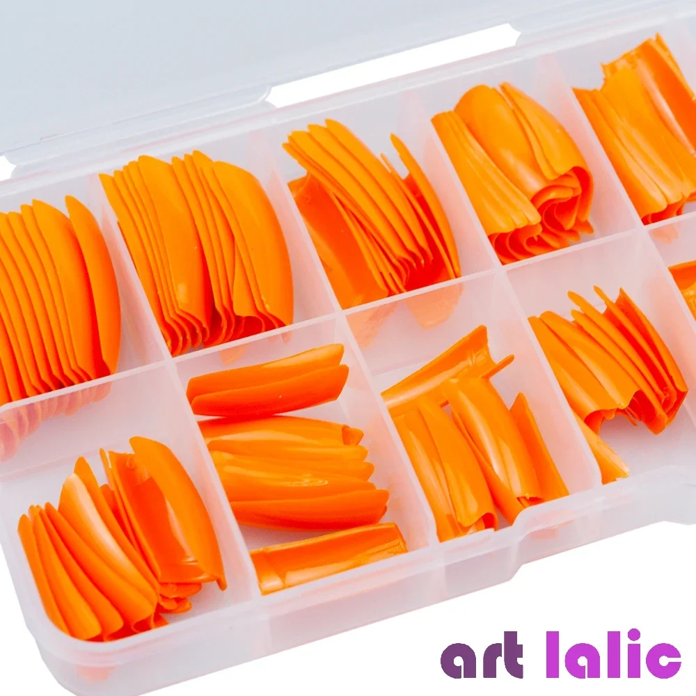 100Pcs Colorful Acrylic False Nails Full Cover French Tips Practice Manicure Kit for Nail Art Salon Tools