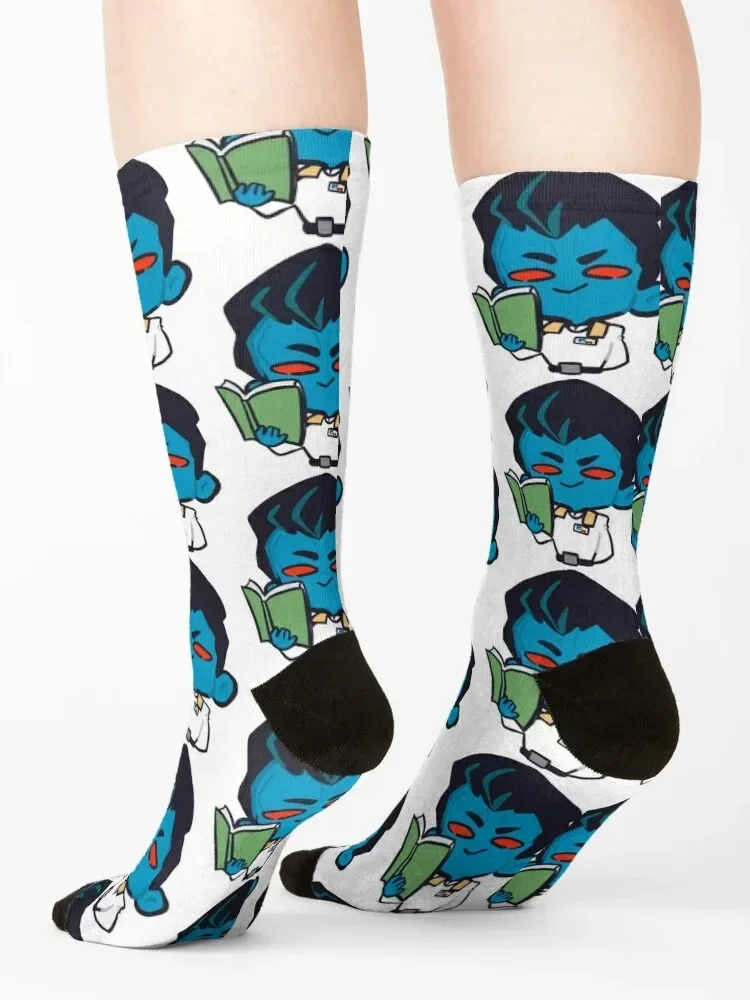 Blue Chibi Socks hiphop ankle halloween fashionable Socks Ladies Men's