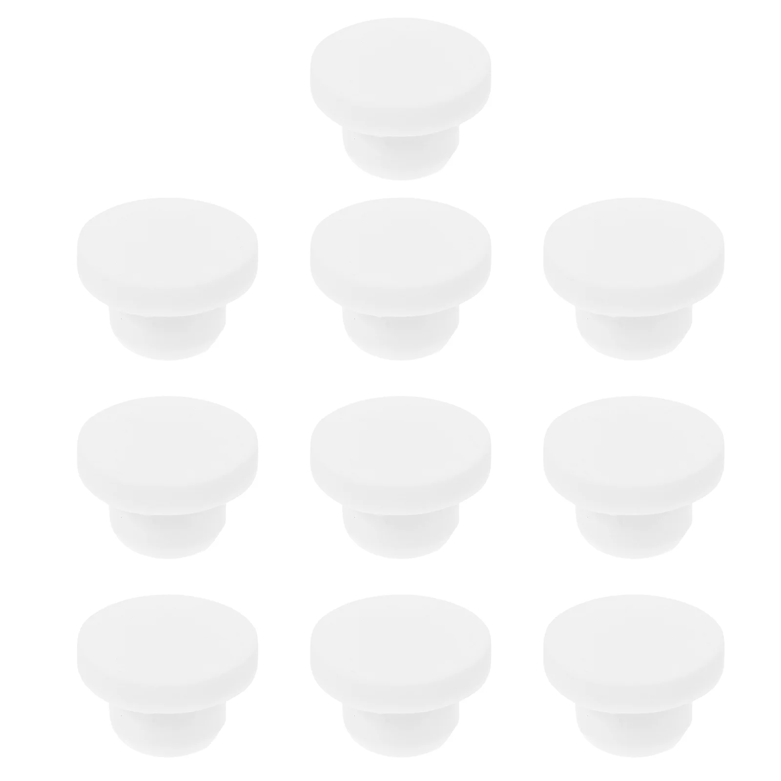 

10PCS Silicone Plugs 14mm Diameter Round End Caps for Tub Furniture Sealing Silicone Plugs For Holes White Gasket Seal