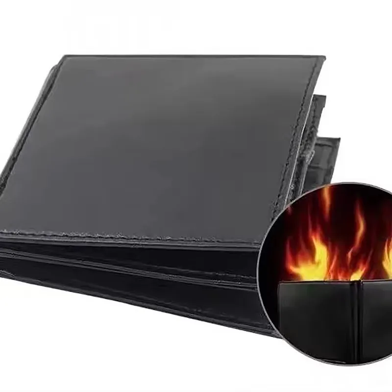 Fire Wallet Magic Flame Fire Wallets Novelty Magician Trick Flame Storage Toy Bar Illusion Stage Show Professional Magician Prop