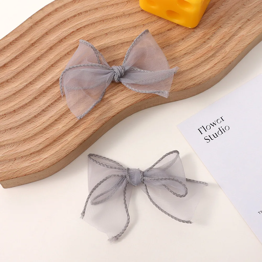 10 Stück/Lot Fischschwanz-Garnband-Schleife, schöne Organza-Spitzenschleife für DIY-Näharbeiten, Hochzeitsdekoration, Haarnadeln, Kleidungszubehör – Detail 4
