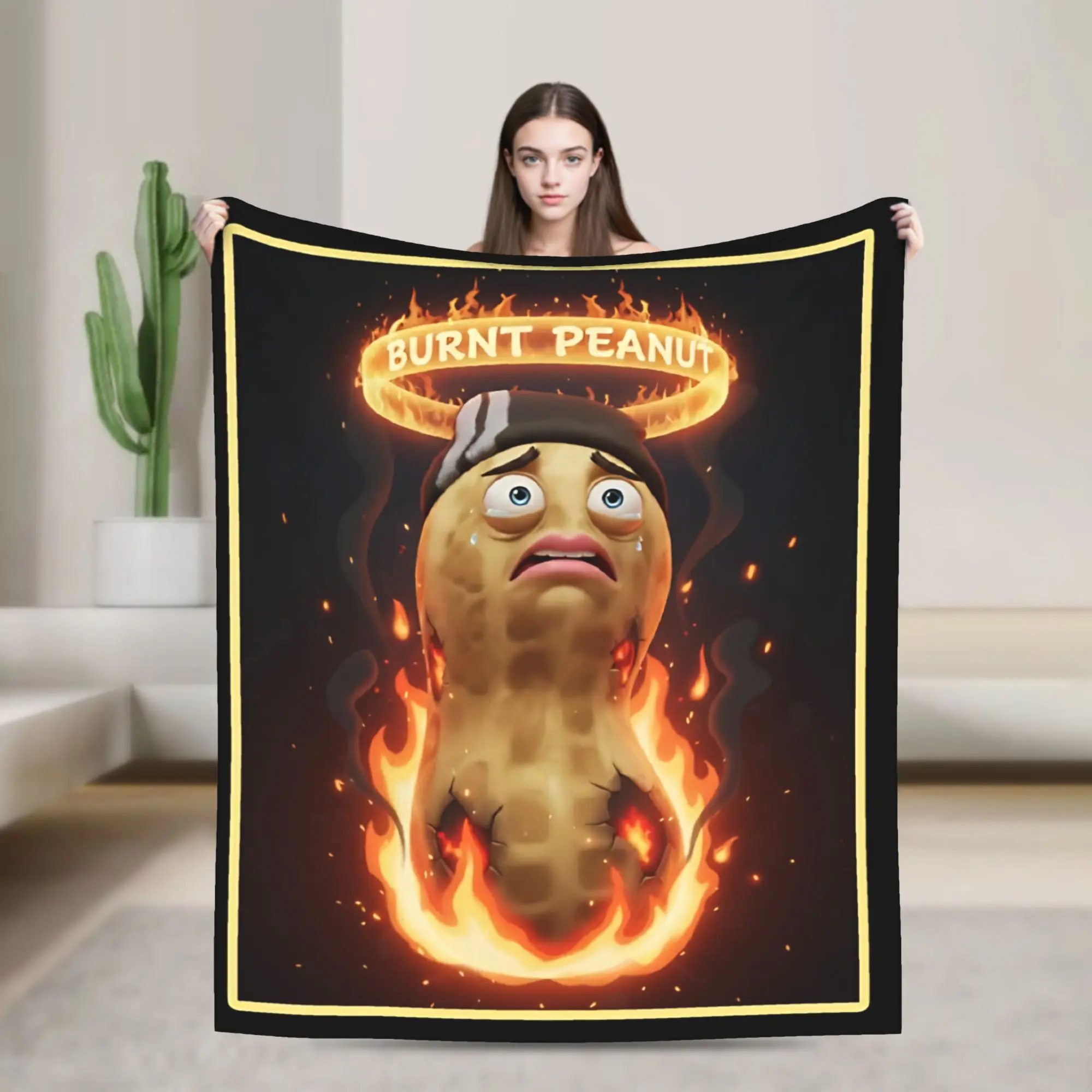 

burnt peanut Arc Raiders Goop Blanket Flannel Throw Blanket Bedroom Sofa Printed Soft Warm Bedsprea,