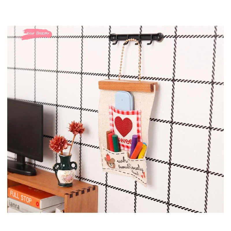 Leuke Mini Muur Opbergtas Hangende Zakken voor 1/12 Poppenhuis Thuis Scène Decoratie Micro Schaal Foto Props Poppenhuis Accessorie