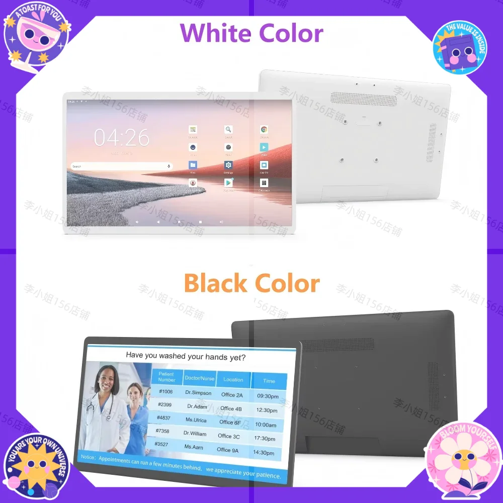 

2026new 14 inch Android 12 Input Commerical Tablet, Wall Mount POE Smart Home Touch Panel, 4G+32G KDS Kiosk Machine VESA Su