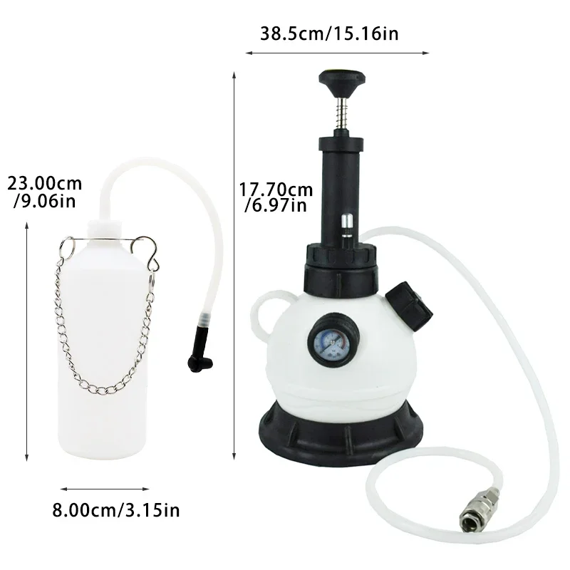 Car Manual   Fluid Bleeder Kit 2L Vacuum    Pressure Fluid Pump Professional  Flush Machine Pneumatic  Bleeder