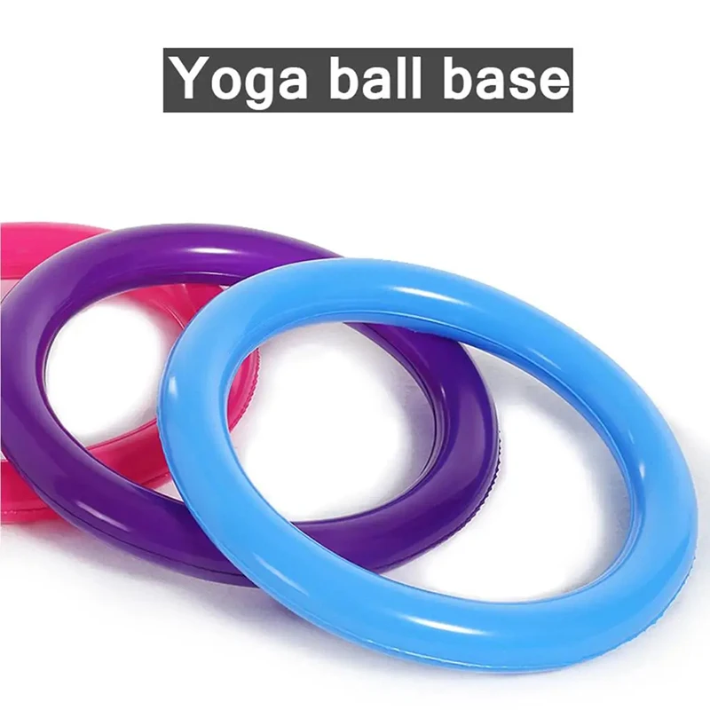 Base de pelota de Yoga para gimnasio, antideslizante, a prueba de explosiones, PVC, Pilates, ejercicio redondo, espesar, equilibrio estable, anillo fijo