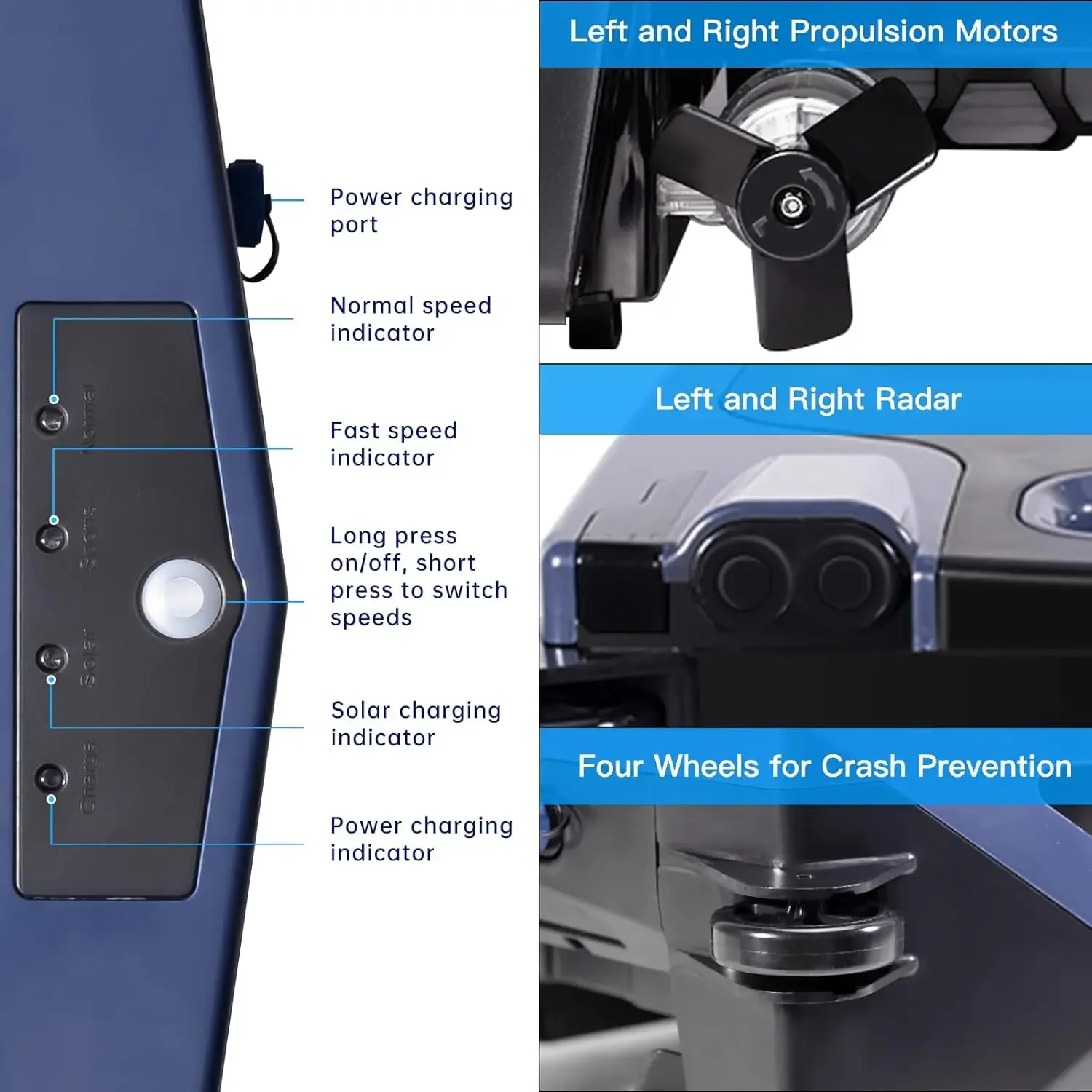 Pool Surface Cleaner Robot With Solar And Rechargeable Dual Mode, Cordless Robotic Pool Cleaner