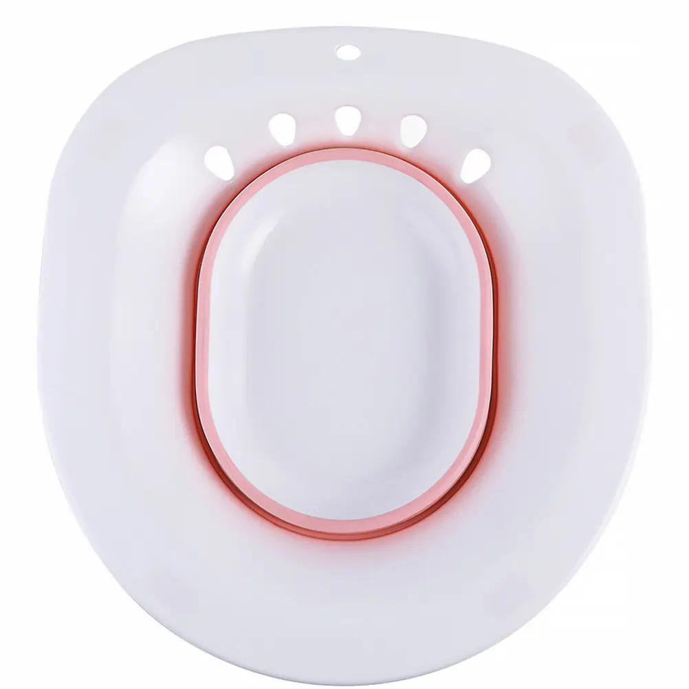 

Складная ванночка для сидения (1 шт.) для женщин, беременных, пожилых людей, для комфорта при уходе за тазом, с гладким скошенным дизайном, настенным крючком, защита от перелива, для туалета