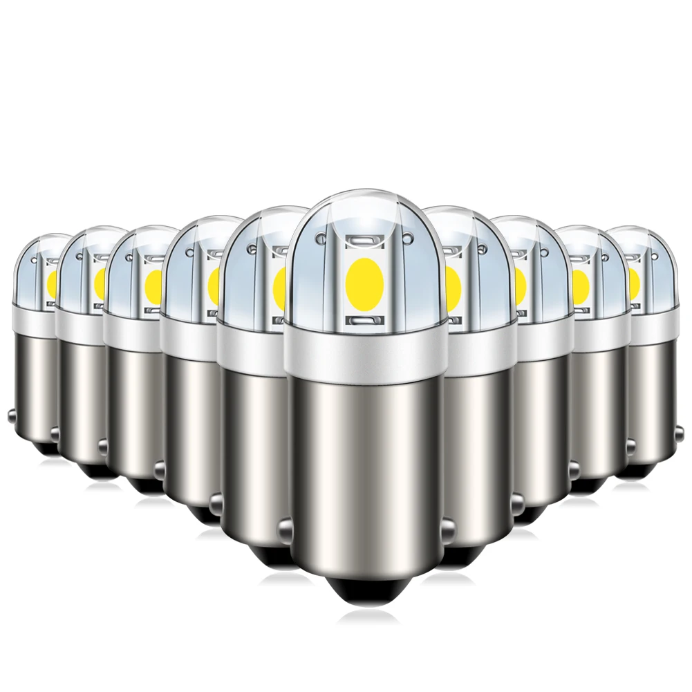 

Ruiandsion BA9S T4W LED Signal Light 6V 12V 24V 110V 220V For Interior Instrument Lamp Reading Bulb 6000K 3000K Yellow 10PCS