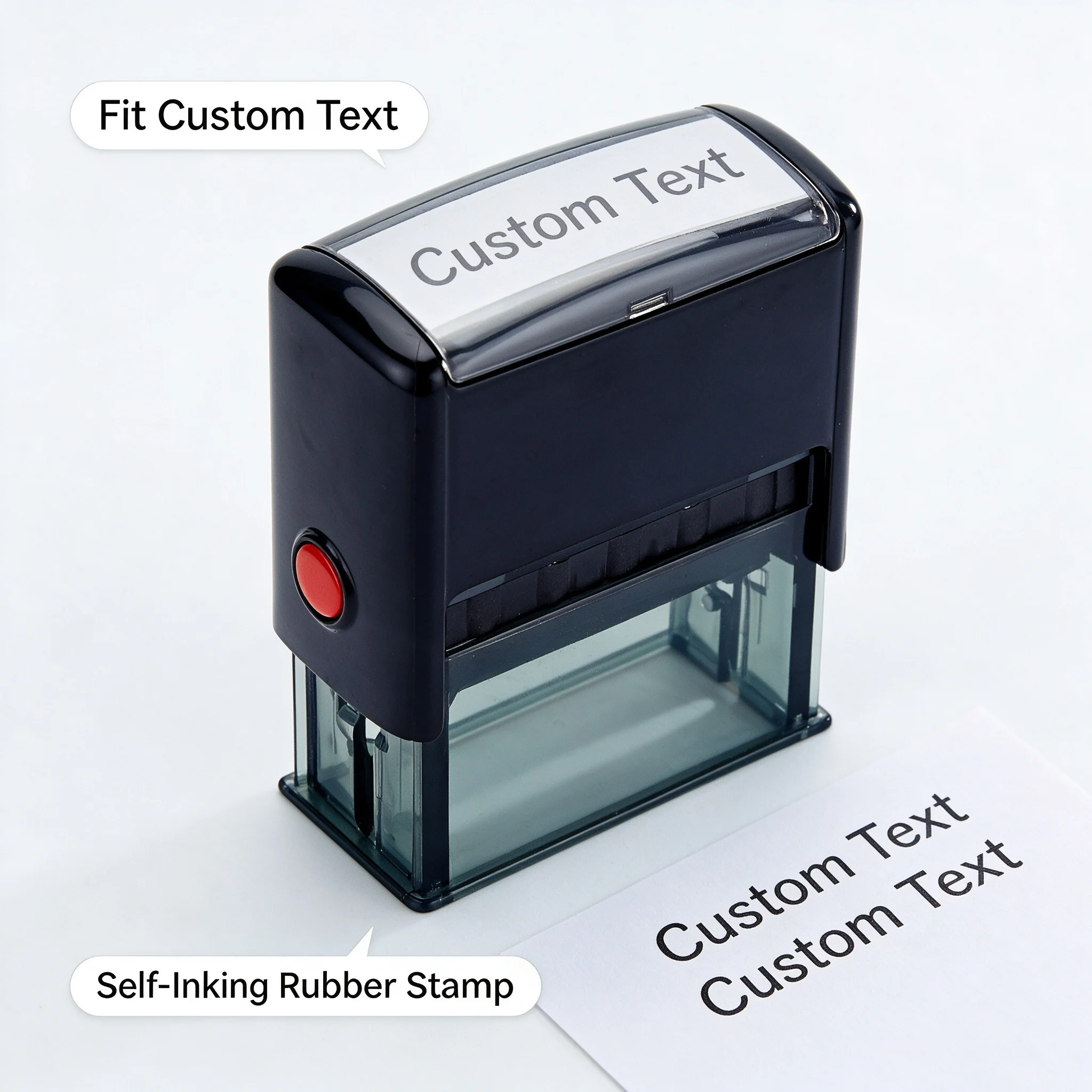 Personalized Self-Inking Rubber Stamp, Custom Return Address Stamp with Multiple Ink Colors & Font Styles ﻿ ﻿