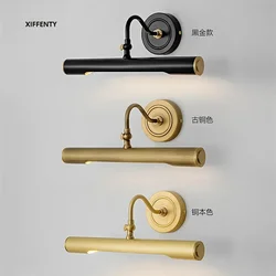 Copper mirror headlight LED wall light Restaurant shop Gallery wash wall light aisle cafe home mural light E14*2