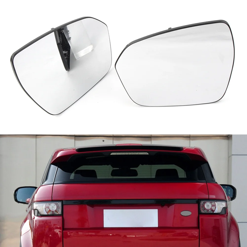 1Pair Auto Rear View Mirror Glass Replacement Parts w/ Back For Land Rover Range Rover Evoque L538 2012-2015 Car Accessories