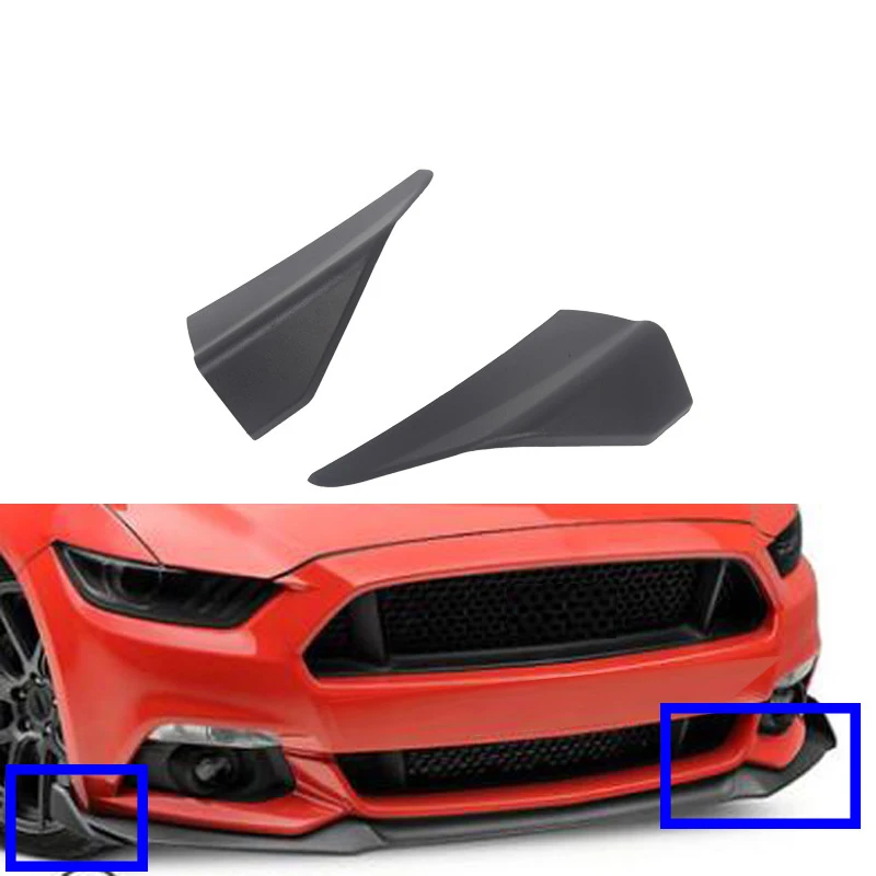 Ford Mustang 2015 2016 2017 Front Bumper Slitter Lip Diffuser Chin Spoiler Winglets Guard Protector Modification Accessories