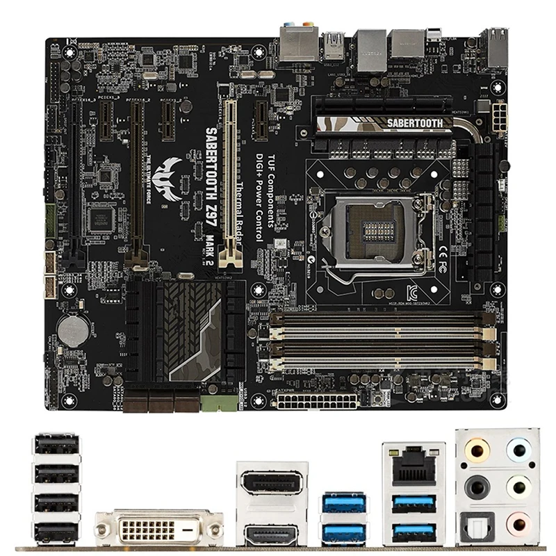 For Intel Z97 SABERTOOTH Z97 MARK 2 motherboard Used original LGA1150 LGA 1150 DDR3 32GB USB2.0 USB3.0 SATA3 Desktop Mainboard