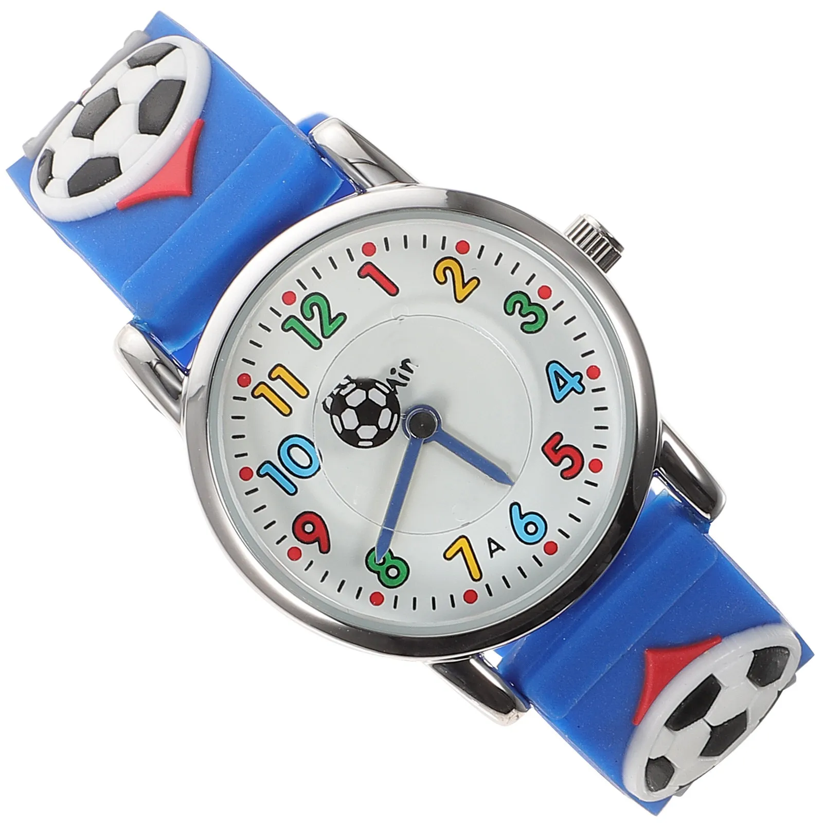 

Футбольные часы с милым мультяшным дизайном, цифровые наручные часы со светящимся циферблатом, удобный ремешок, подарок на день рождения