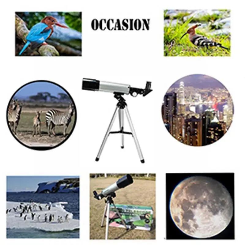 Kids Telescope 90X Desktop Astronomy Telescope For With Folding Tripod Adjustable Stargazing Beginners Finderscope For Rooftops