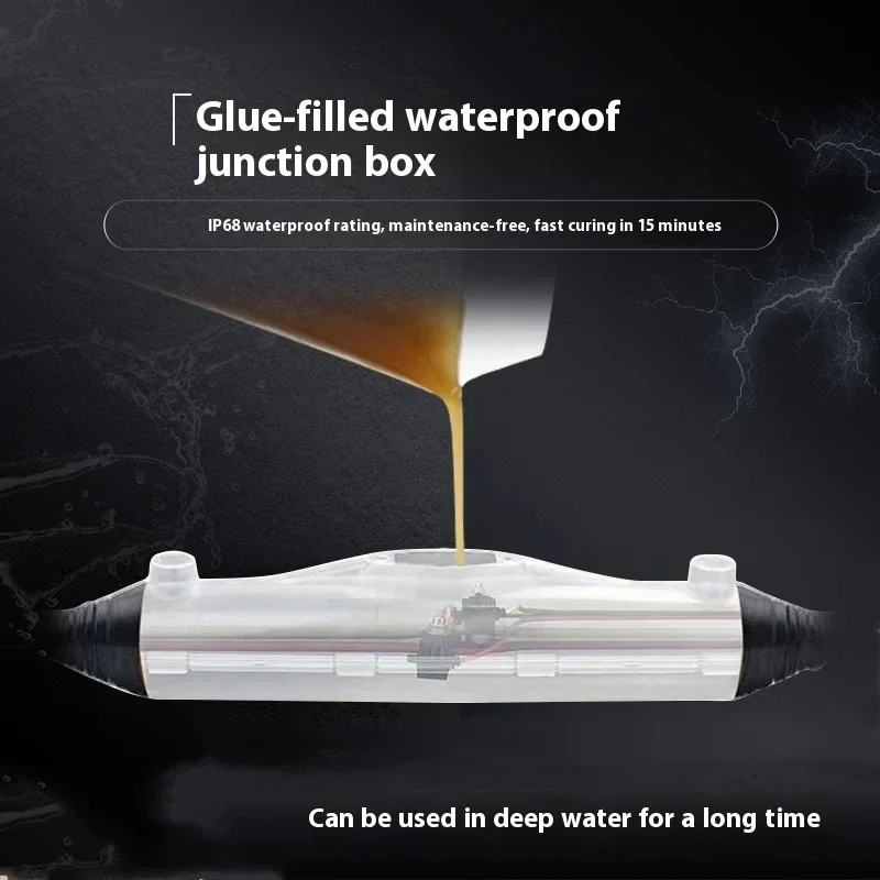Outdoor 1kv Glue-filled Waterproof Junction Box IP68 Street Lamp Buried Submersible Pump Underwater Cable Head Junction Box