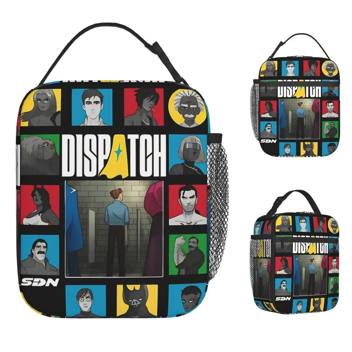 

Сумка для обеда с игрой Dispatch, портативная изолированная коробка для завтрака, унисекс, дизайнерская сумка-холодильник для пикника на открытом воздухе, повседневная водонепроницаемая сумка-тоут для еды