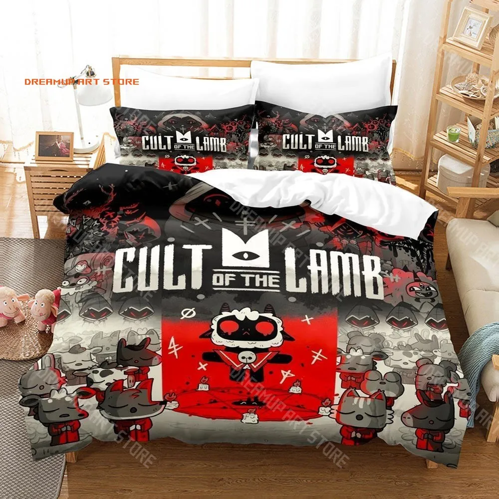 2026 3D Print Cult Of The Lamb Bedding Set Single Twin Full Queen King Size Bed Set Aldult Kid Bedroom Duvetcover Sets Anime Bed