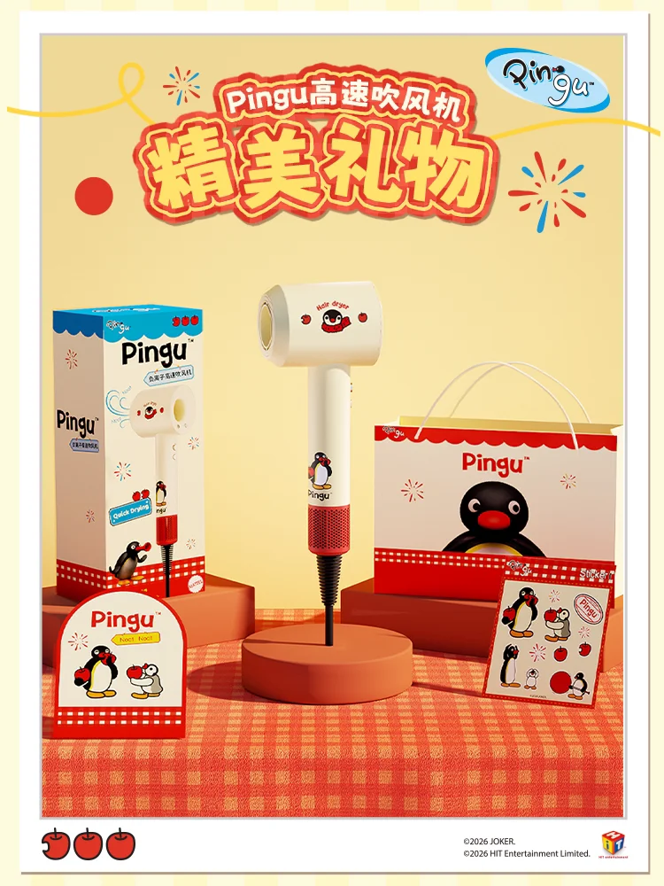 

Новый мультяшный фен-пингвин Pingu с отрицательными ионами для ухода за волосами, быстрая сушка, антистатический, трендовая игрушка, подарок на день рождения для девочки