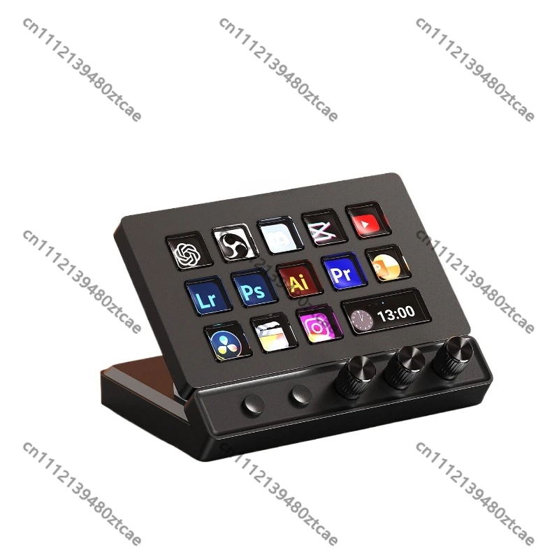 Custom Macro Keyboard with LCD Display, Support Customized Functions for Live Streaming, Office and Gaming