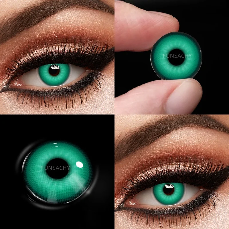 FUNSACHY Cosplay Draak Contactlenzen voor Ogen Anime Rollenspel Lens Halloween Cosplay Zwarte Contacten Jaarlijks Cosmetica Leerlingen
