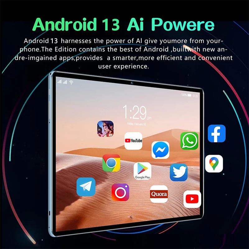 ﻿ 2-in-1Tablet, Android 13 Tablet, 8GB RAM (4+4GB expandable)+64GB ROM, Supports Dual SIM cards Dual standby, GMS,Google,T