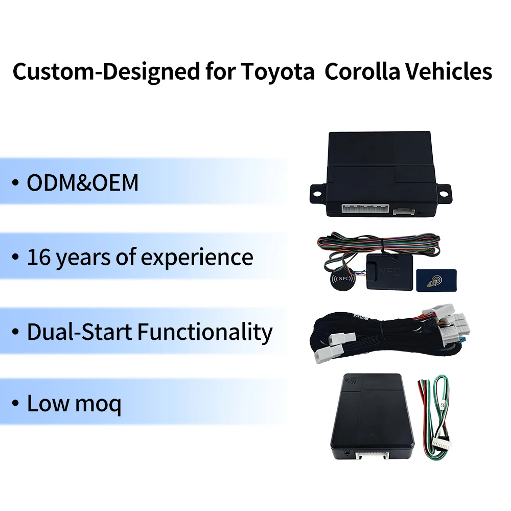CAN BUS 12V App Remote Control Remote Starter for To yota Corolla Non-Destructive OEM Key Integration Alarm Plug and Play