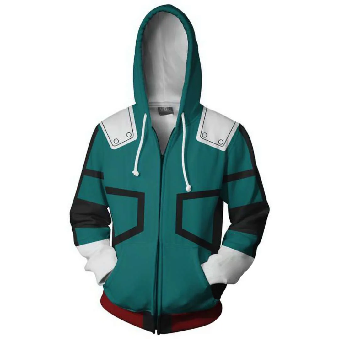 My Hero Academia Midoriya Izuku 3D Hoodie Open-Front Cosplay Anime Hoodie - view 2