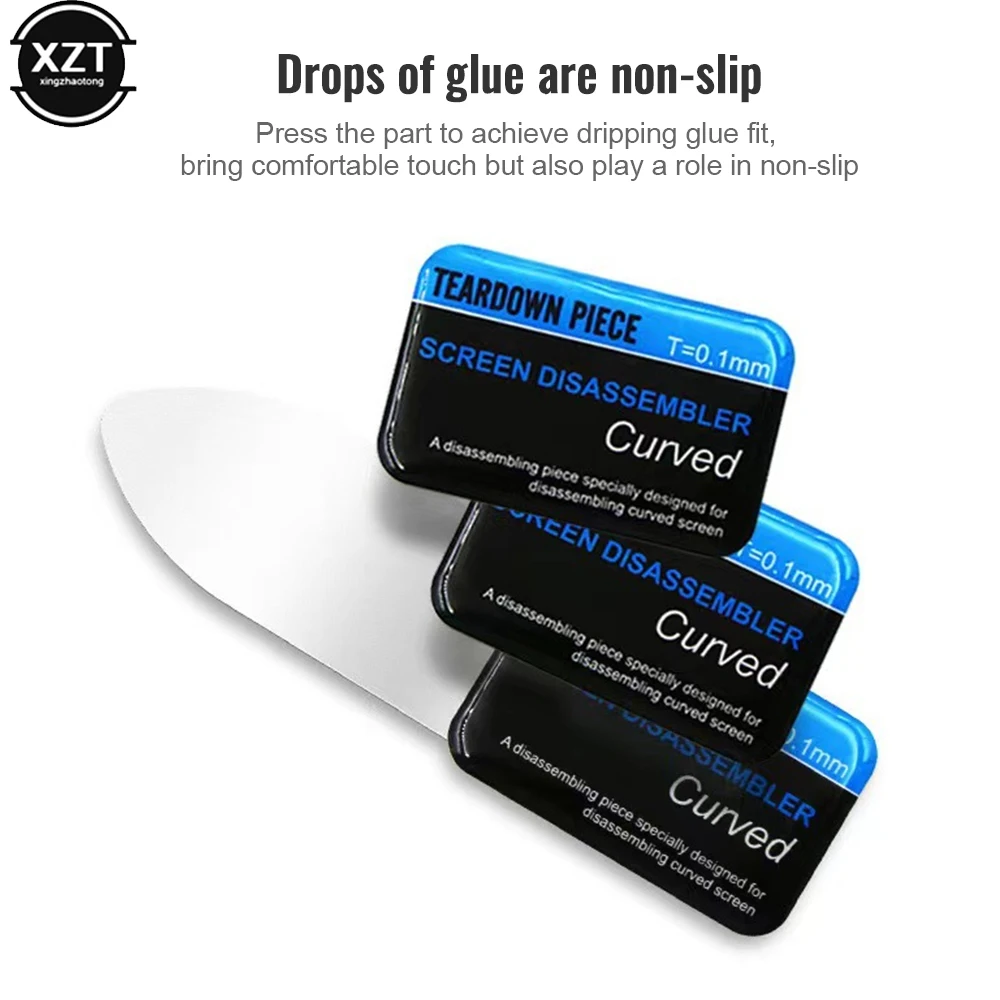 Écran LCD incurvé pour téléphone portable, spudger d'ouverture, outils de carte à levier, ultra fin, flexible, démontage, acier, métal, 1 pièce