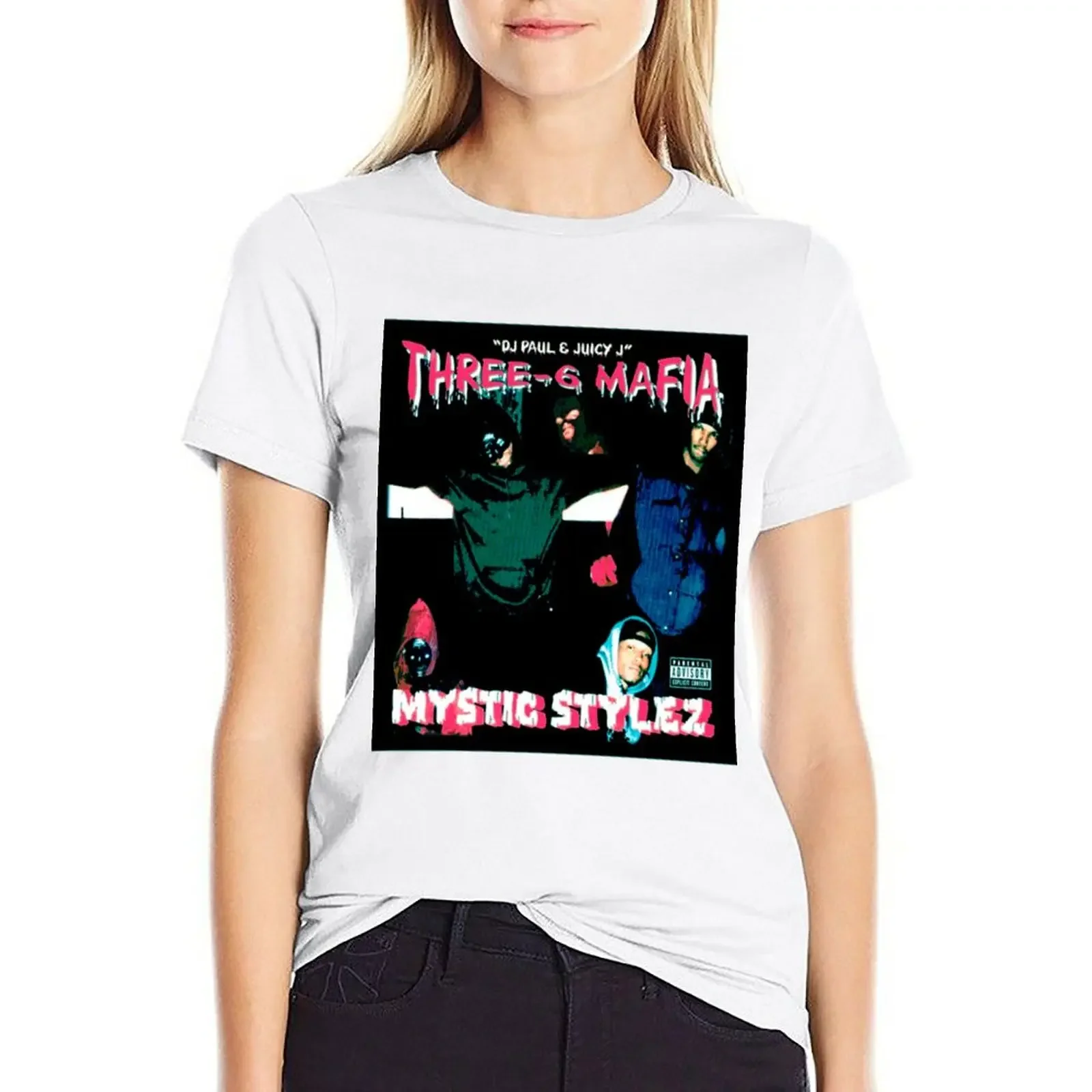 

Three Six Mafia Mystic Stylez T-ShirtThree Six Mafia Mystic Stylez T-shirt plus size tops western t shirts for Women